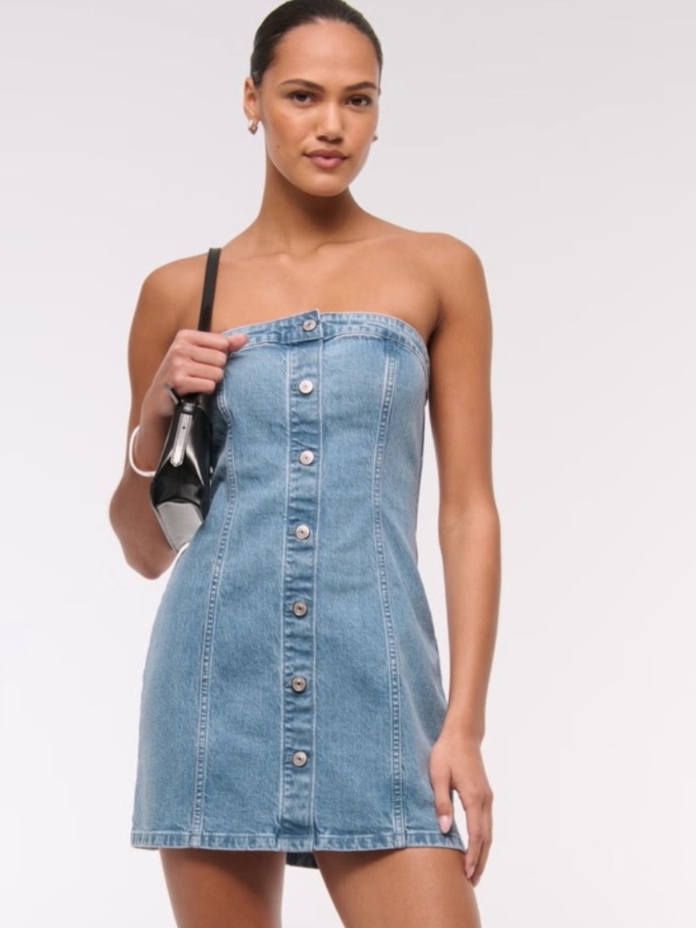 ** NWT** The A&F Mara Strapless Denim Mini Dress XL